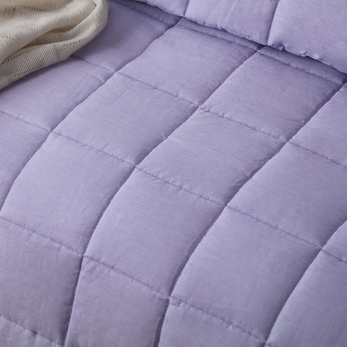 Lilac French Linen Coverlet Set
