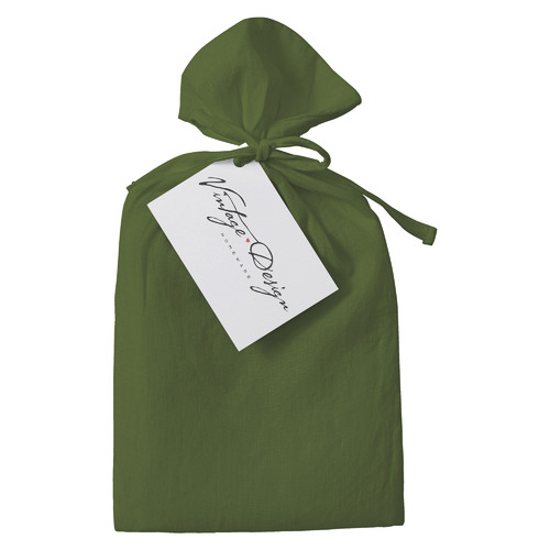 Olive French Linen European Pillowcase