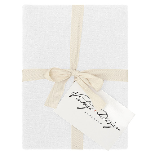 White Cotton Linen Napkins