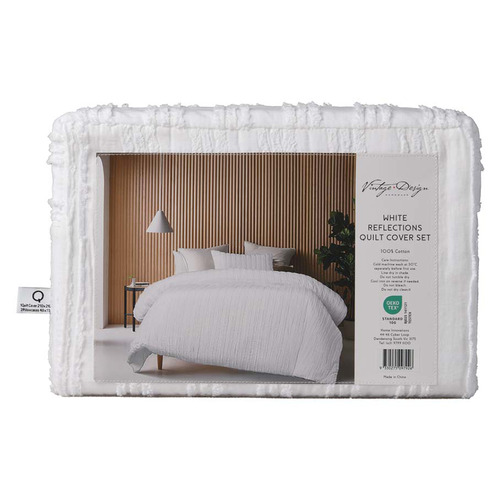 White Reflections Cotton Quilt Cover Set