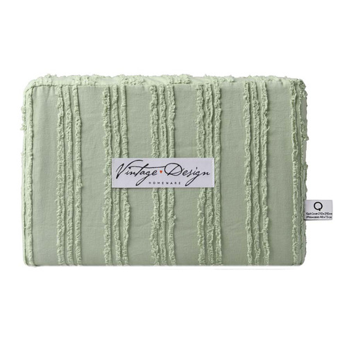 Sage Reflections Cotton Quilt Cover Set