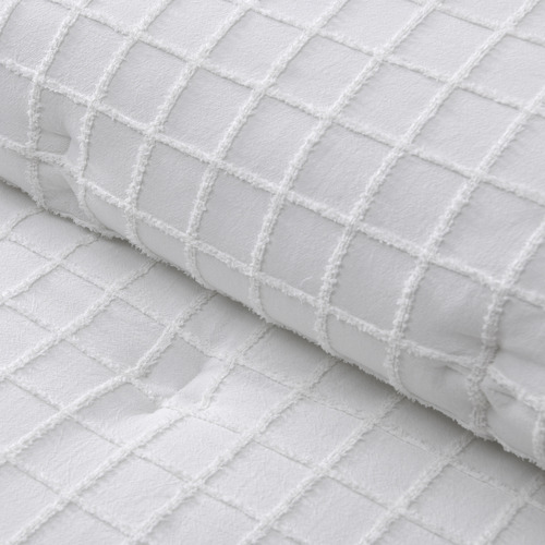 3 Piece White Parquet Comforter Set