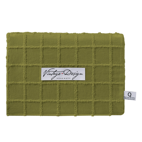 Cacti Green Parquet Cotton Quilt Cover Set