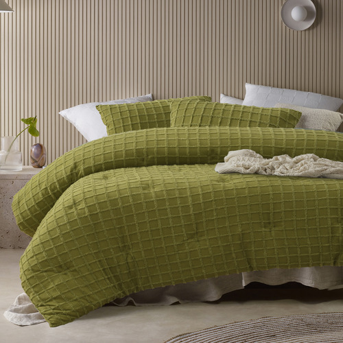 3 Piece Cacti Green Parquet Comforter Set