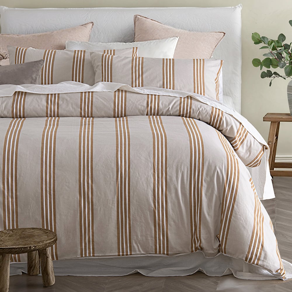 Stripe Huxley Cotton Quilt Cover Set