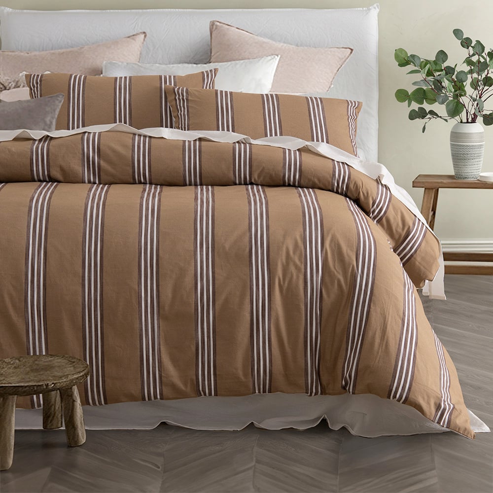 Stripe Huxley Cotton Quilt Cover Set
