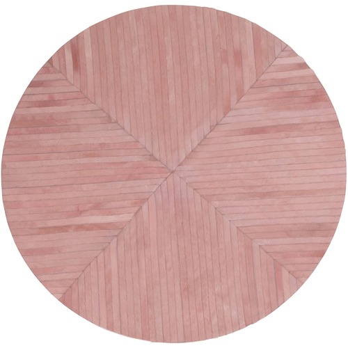 Pink La Quinta Round Cow Hide Rug | Temple & Webster