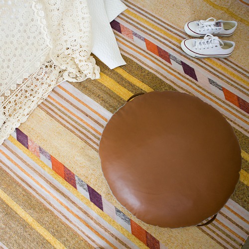 Rectangle Leather Floor Cushion