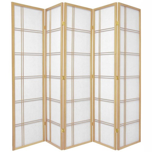 5 Panel Cross Room Divider Screen