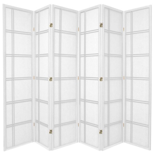 6 Panel Cross Room Divider Screen