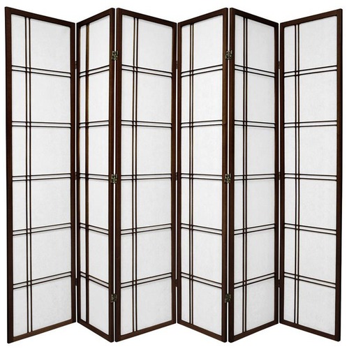 6 Panel Cross Room Divider Screen