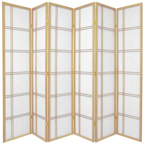 6 Panel Cross Room Divider Screen