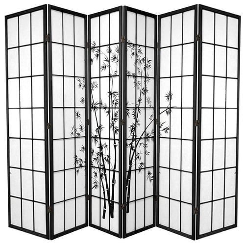 6 Panel Zen Garden Room Divider Screen