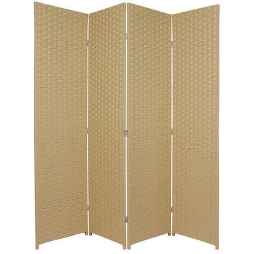 Storage Co 4 Panel Woven Room Divider Screen | Temple & Webster