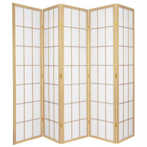 5 Panel Shoji Room Divider Screen