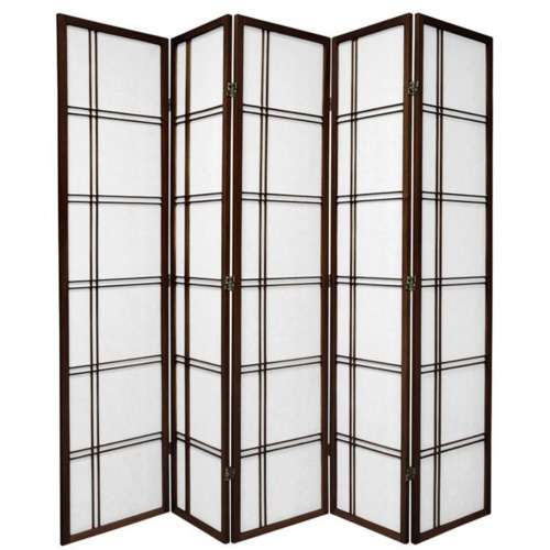 5 Panel Cross Room Divider Screen