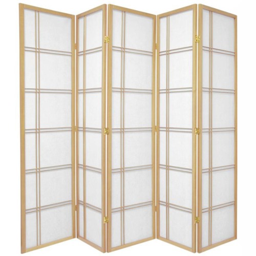 5 Panel Cross Room Divider Screen