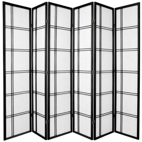 6 Panel Cross Room Divider Screen