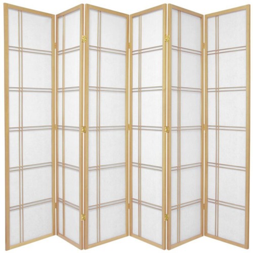 6 Panel Cross Room Divider Screen