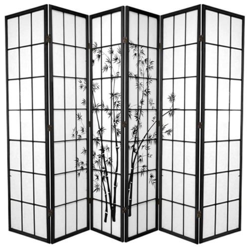 6 Panel Zen Garden Room Divider Screen