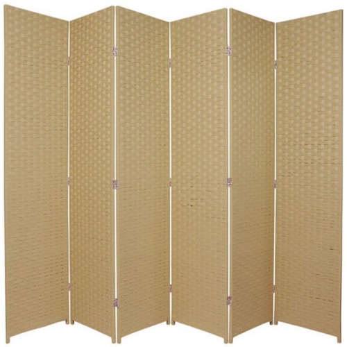 Storage Co 6 Panel Woven Room Divider Screen | Temple & Webster