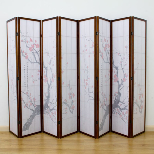 Storage Co Cherry Blossom 8 Panel Rice Paper Room Divider | Temple ...