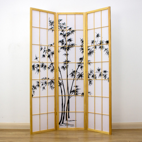 Zen Garden 3 Panel Rice Paper Room Divider