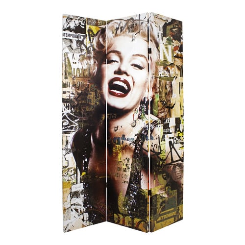 3 Panel Marilyn & Elvis Canvas Room Divider