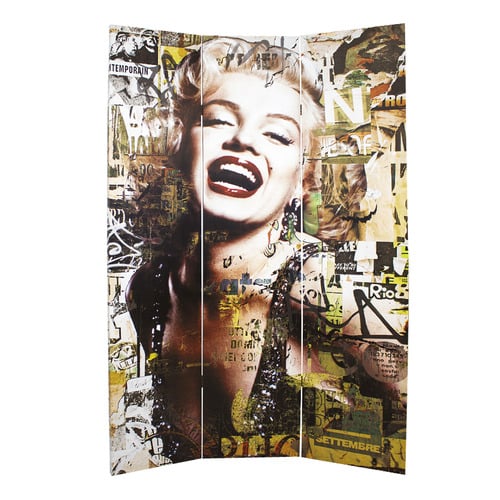 3 Panel Marilyn & Elvis Canvas Room Divider