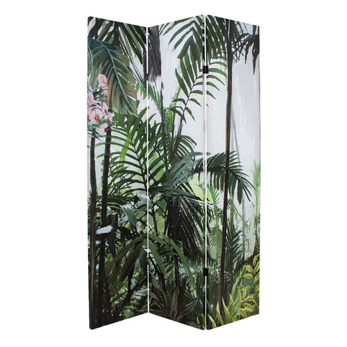 3 Panel Tropical Rainforest Canvas Room Divider