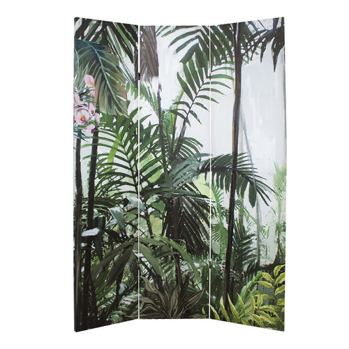3 Panel Tropical Rainforest Canvas Room Divider