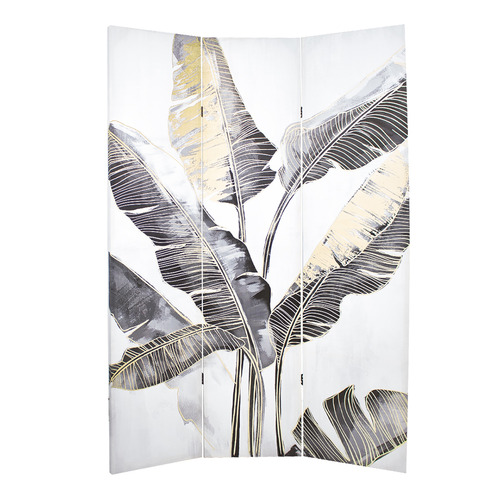 3 Panel Helvonia Leaves Canvas Room Divider