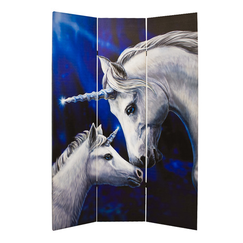 3 Panel Magical Unicorns Canvas Room Divider