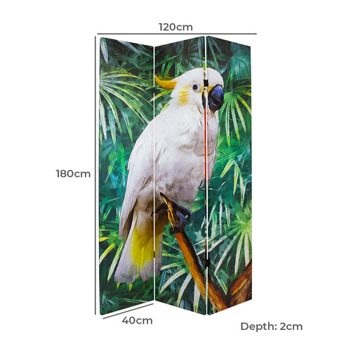 3 Panel Aussie Birds Canvas Room Divider