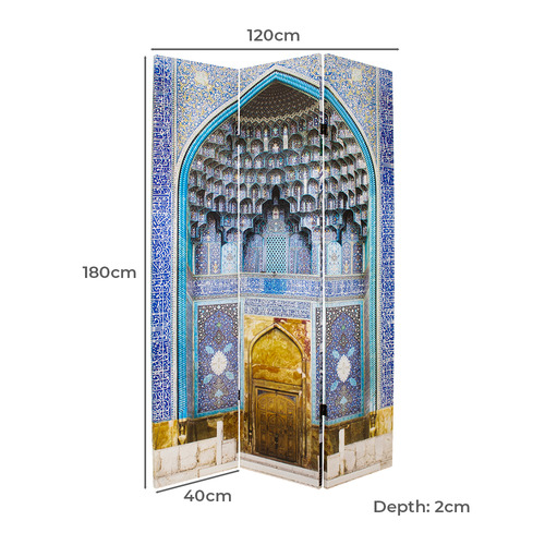 3 Panel Moroccan Doorway Canvas Room Divider