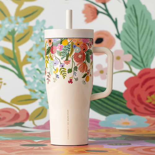 1.2L Unicorn Garden Party Cream Insulated Bottle