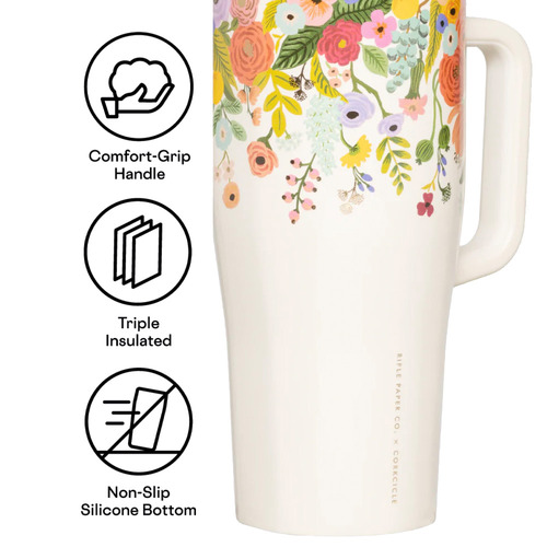 1.2L Unicorn Garden Party Cream Insulated Bottle