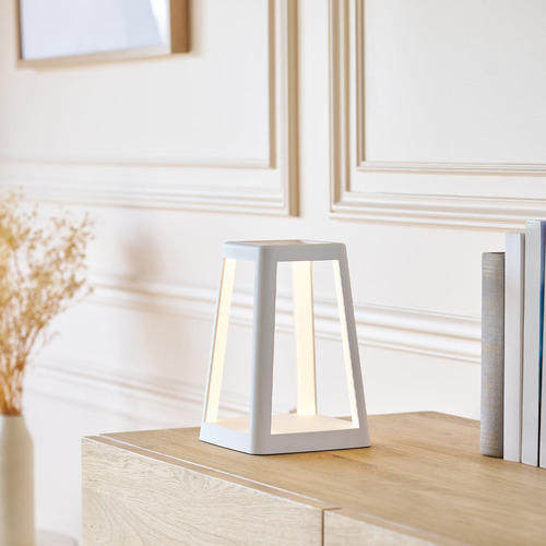 Lexon 21cm Lantern Rechargeable LED Outdoor Lamp with Wireless Charger