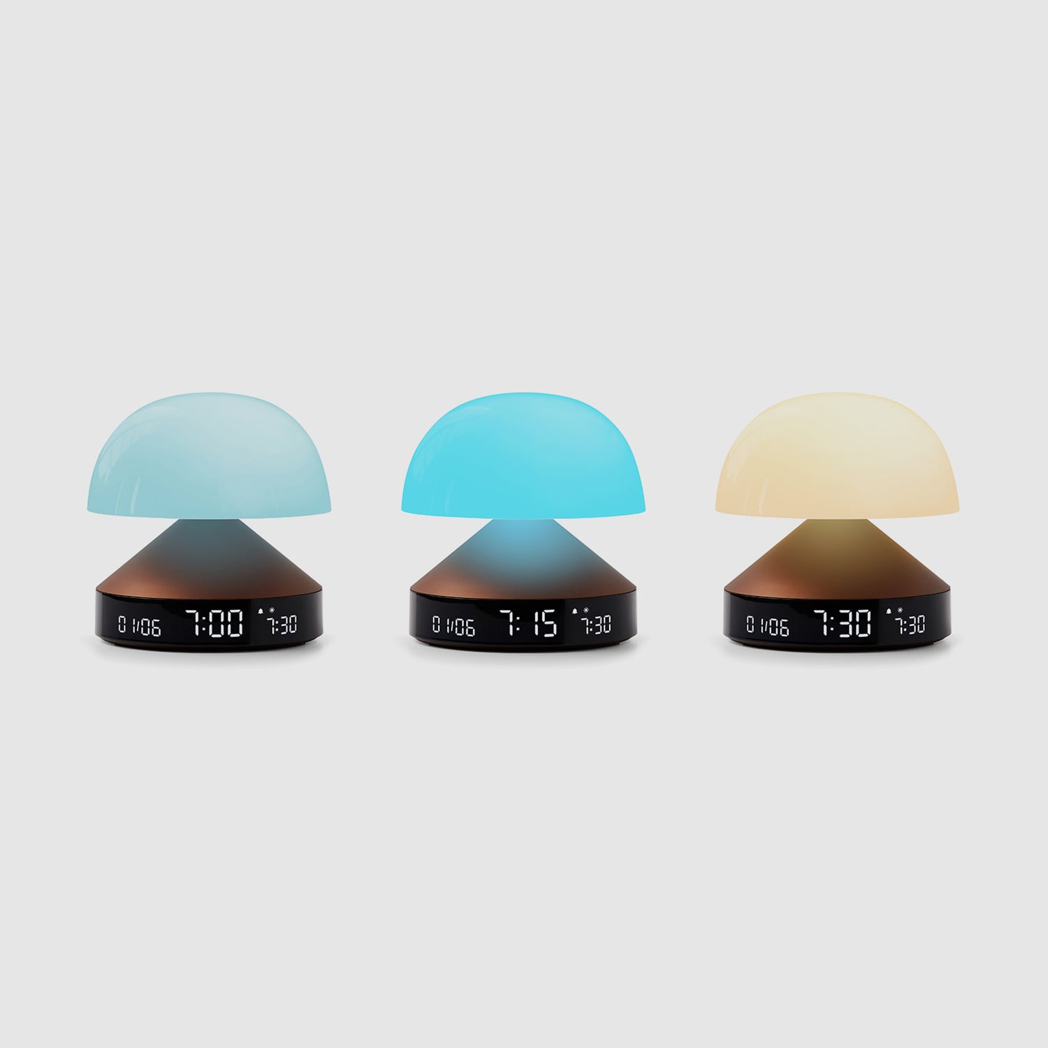 Lexon Mina Alarm Clock with LED Touch Lamp