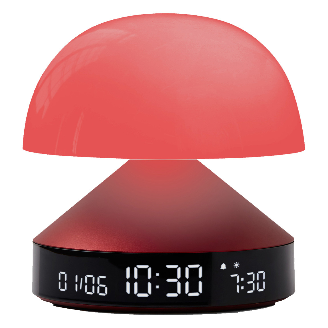 Lexon Mina Alarm Clock with LED Touch Lamp