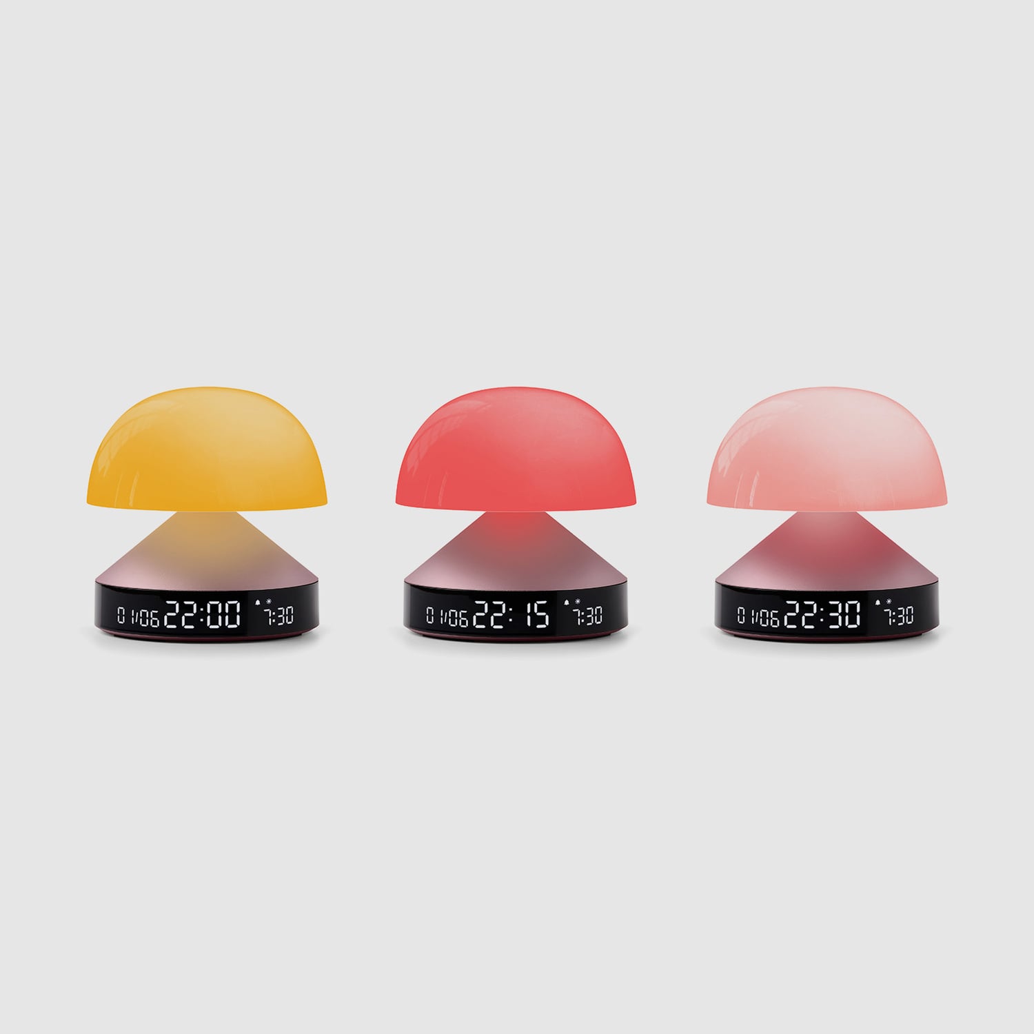 Lexon Mina Alarm Clock with LED Touch Lamp