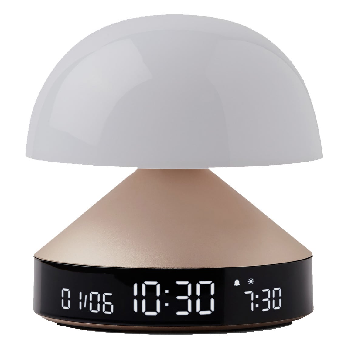 Lexon Mina Alarm Clock with LED Touch Lamp