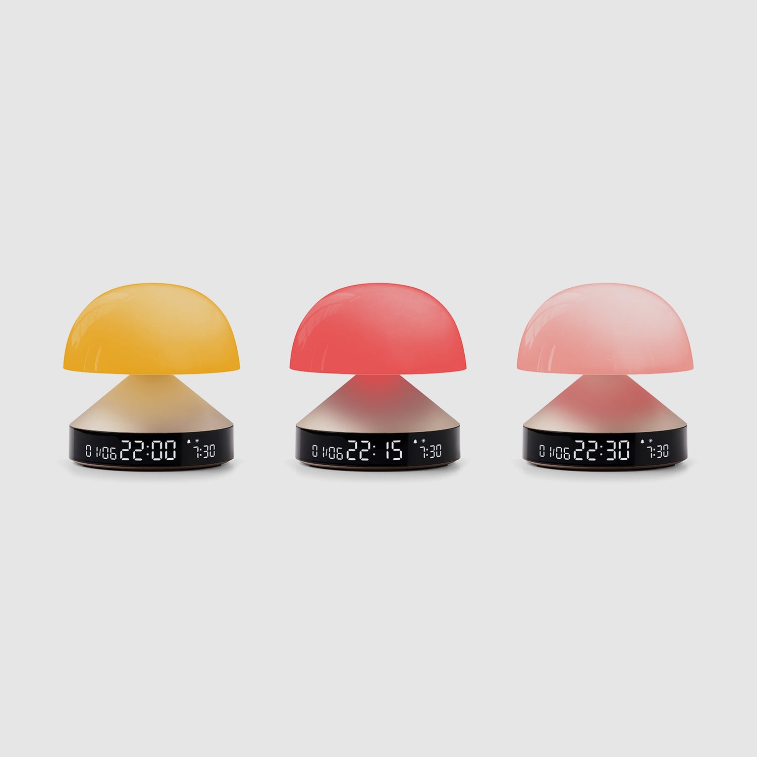 Lexon Mina Alarm Clock with LED Touch Lamp