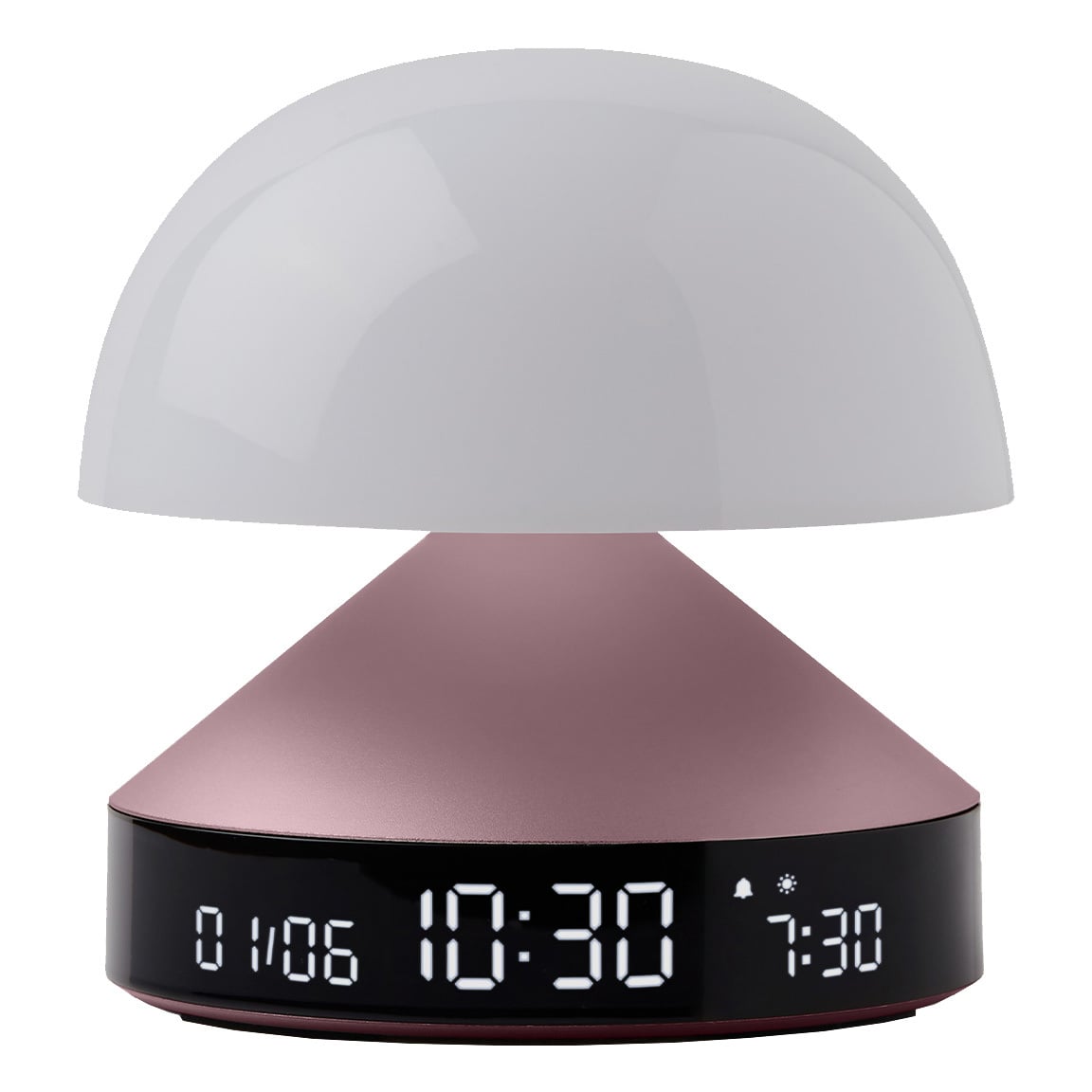 Lexon Mina Alarm Clock with LED Touch Lamp