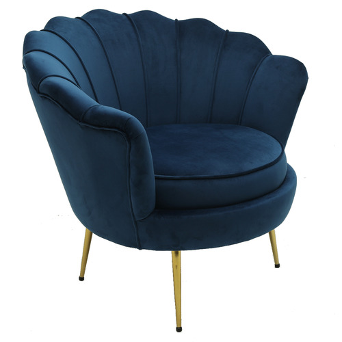 navy and gold armchair