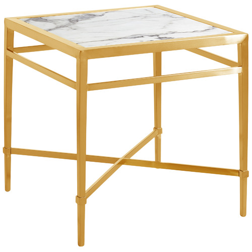 Gold Faux Marble Side Table Temple & ster