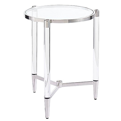 Purple Rain Floating Glass Top Side Table Temple & ster