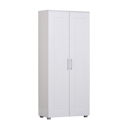In Home Furniture Style White Montreal Double Door Tall Cupboard Reviews Temple Webster