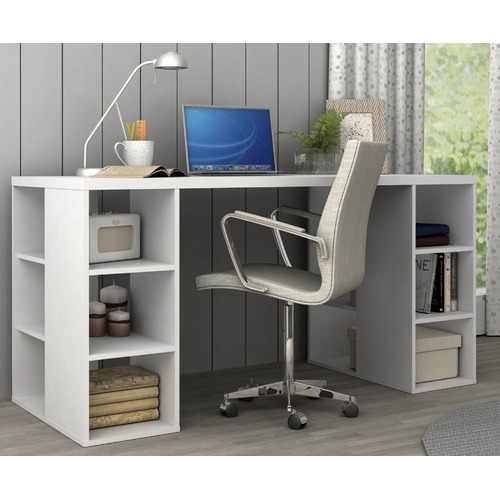 In Home Furniture Style Bloc Desk With Storage Shelves Reviews Temple Webster