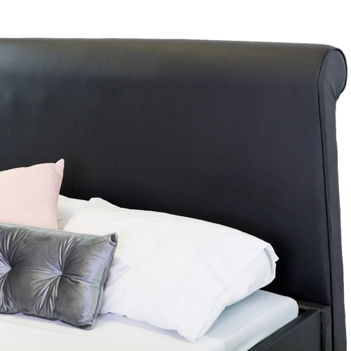 In Home Furniture Style Isabella Free Standing Queen Faux Leather